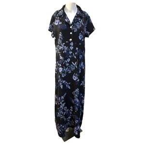 Vintage Jody California Womans Floral Cottagecore Maxi Dress Size L Whimsigoth